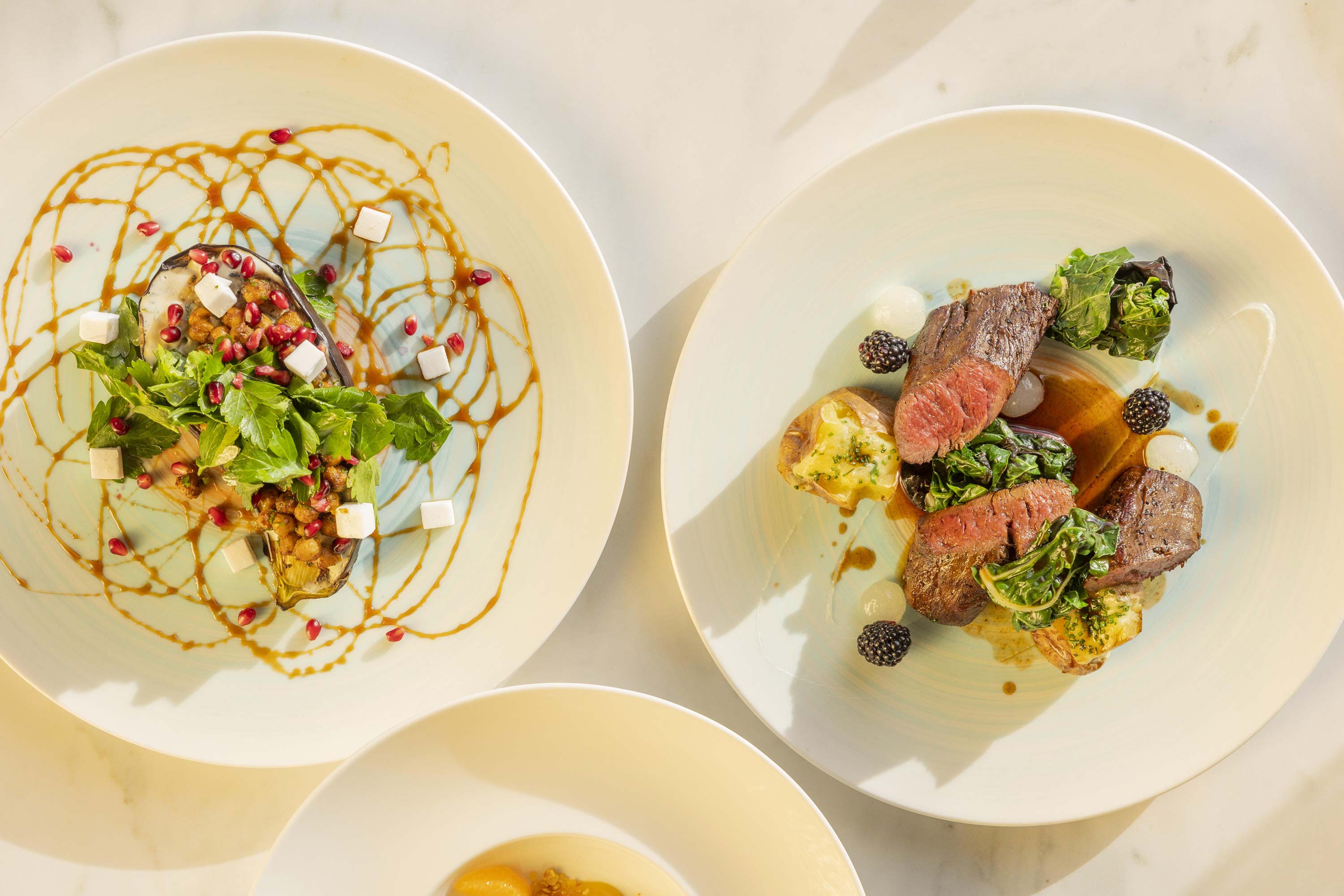 Saunton Sands Hotel dining plates