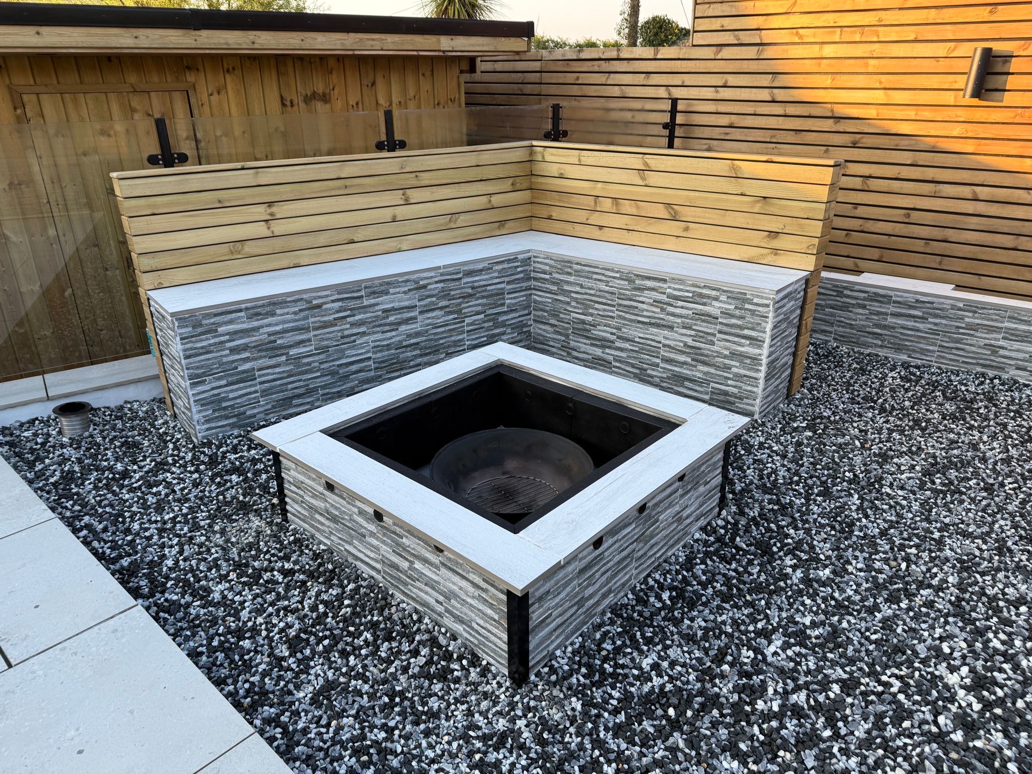 Fire pit seating area